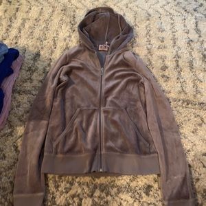 Juicy Couture velvet zip hoodie